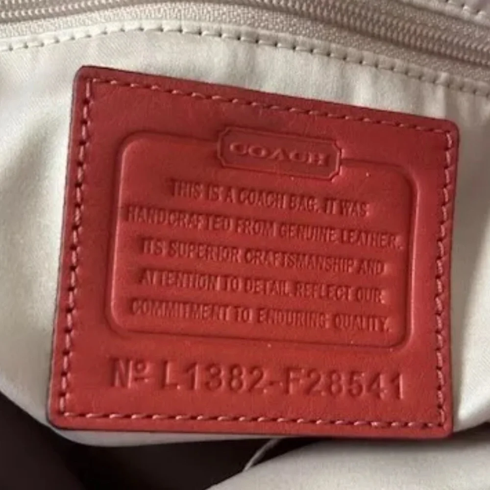 Coach Madison Red Leather Pleated Gathered Shoulder Bag F28541 EUC - Picture 4 of 16